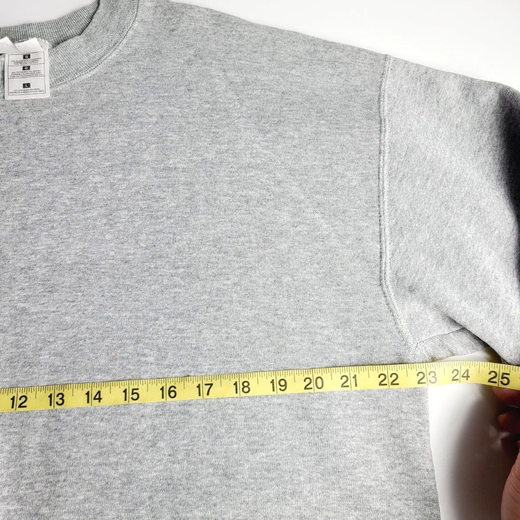 Fruit Of The Loom VINTAGE Fruit of the Loom Sweatshirt Mens Large Gray Crew Neck Pullover 90s Mens Size US L / EU 52-54 / 3 - 5 Thumbnail
