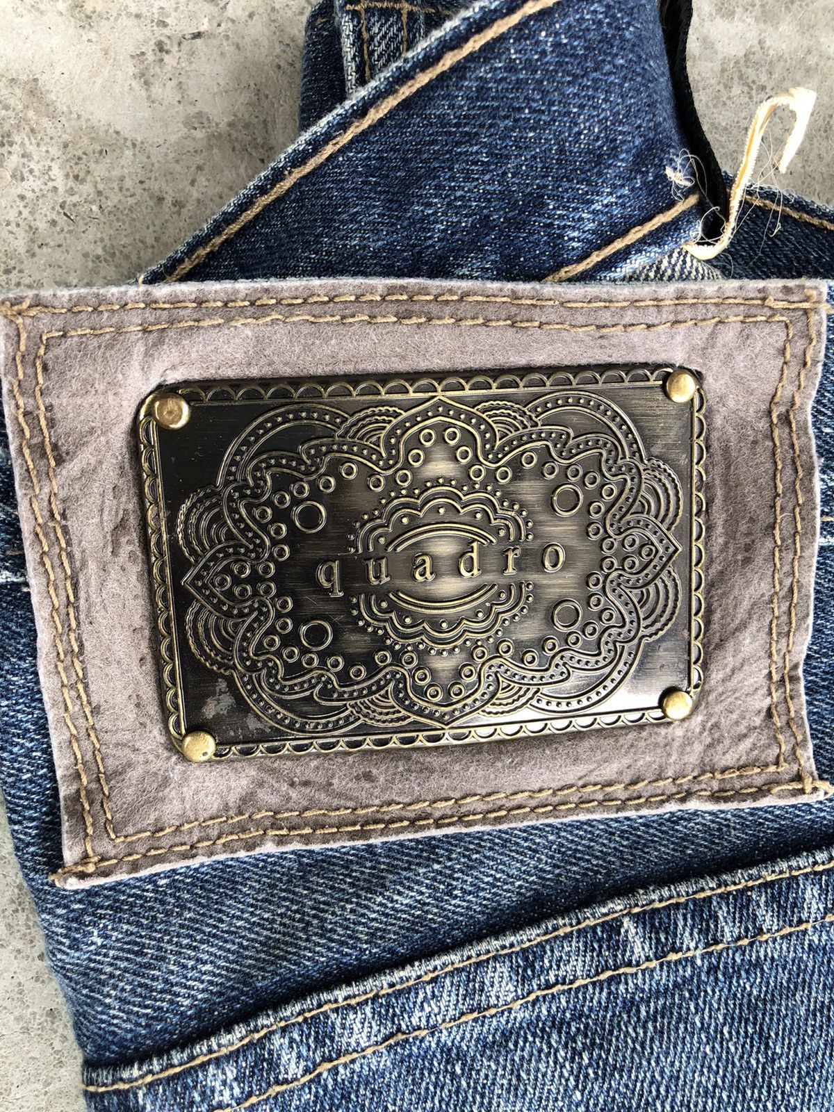 Japanese Brand Japanese Quadro Embroidered Jeans Mini Flare Distressed Size US 32 / EU 48 - 19 Thumbnail