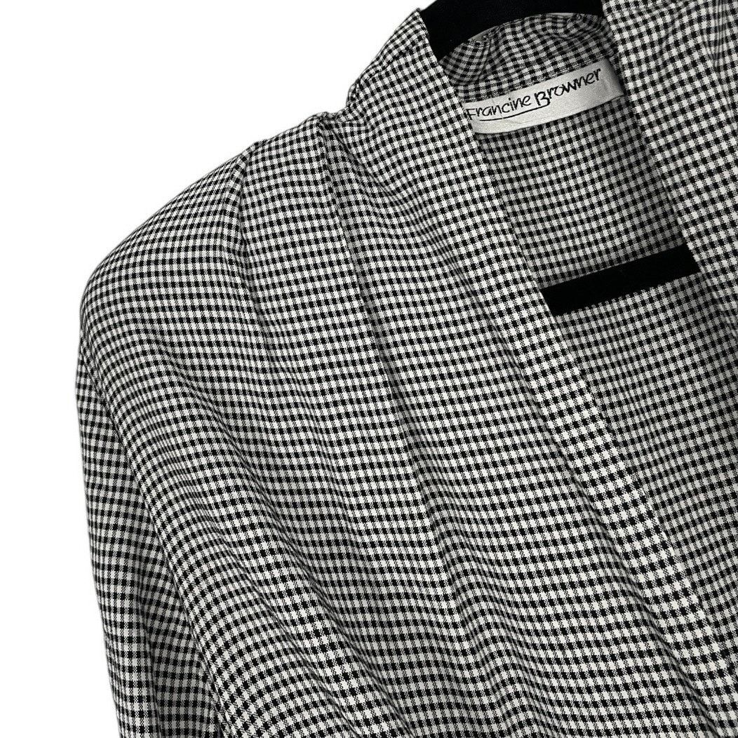 Vintage Francine Browner Vintage Black and White Gingham Blazer Size M / US 6-8 / IT 42-44 - 5 Thumbnail