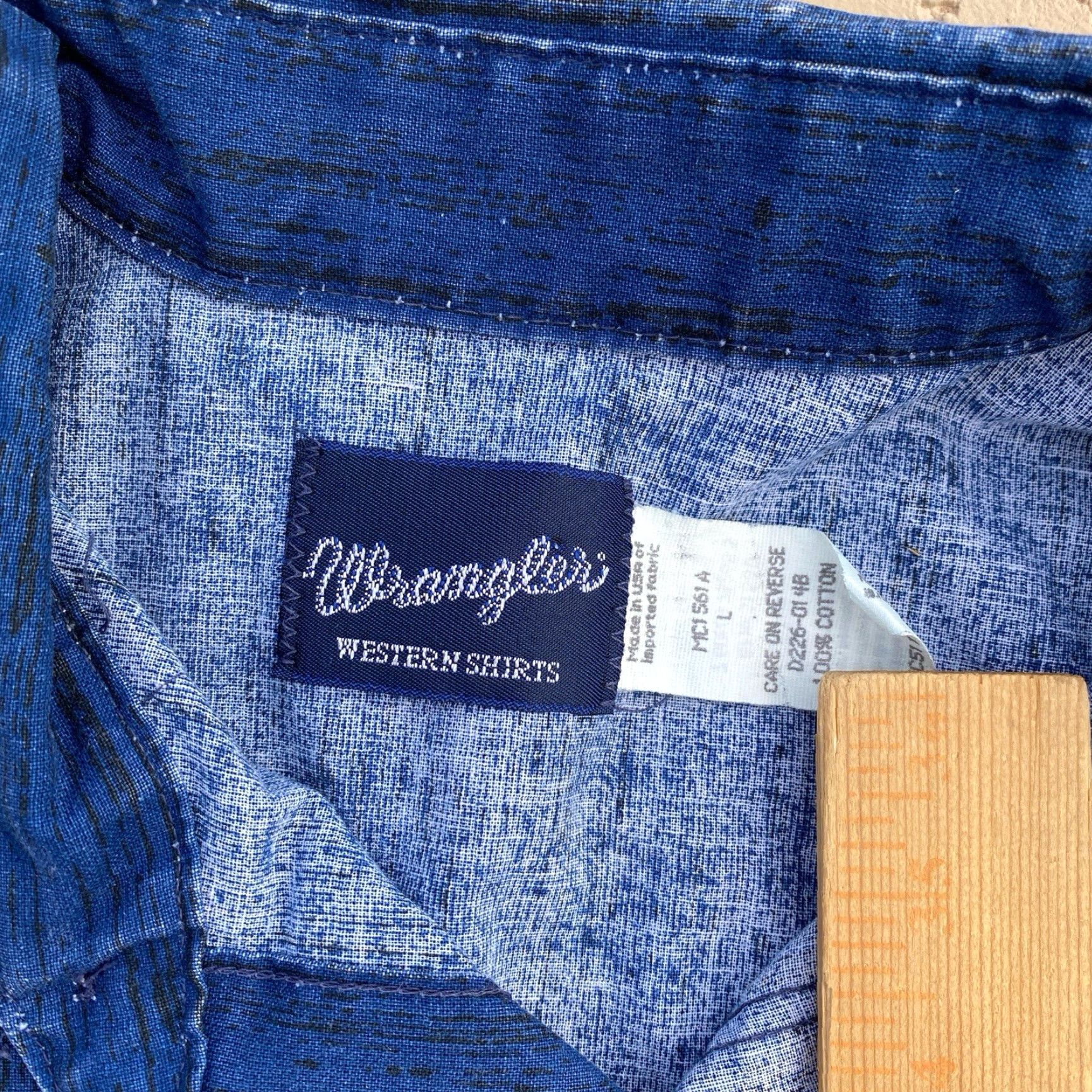 Wrangler VINTAGE Wrangler Mens Brushpopper Cowboy Shirt USA Rodeo Western Large cotton Size US L / EU 52-54 / 3 - 2 Thumbnail