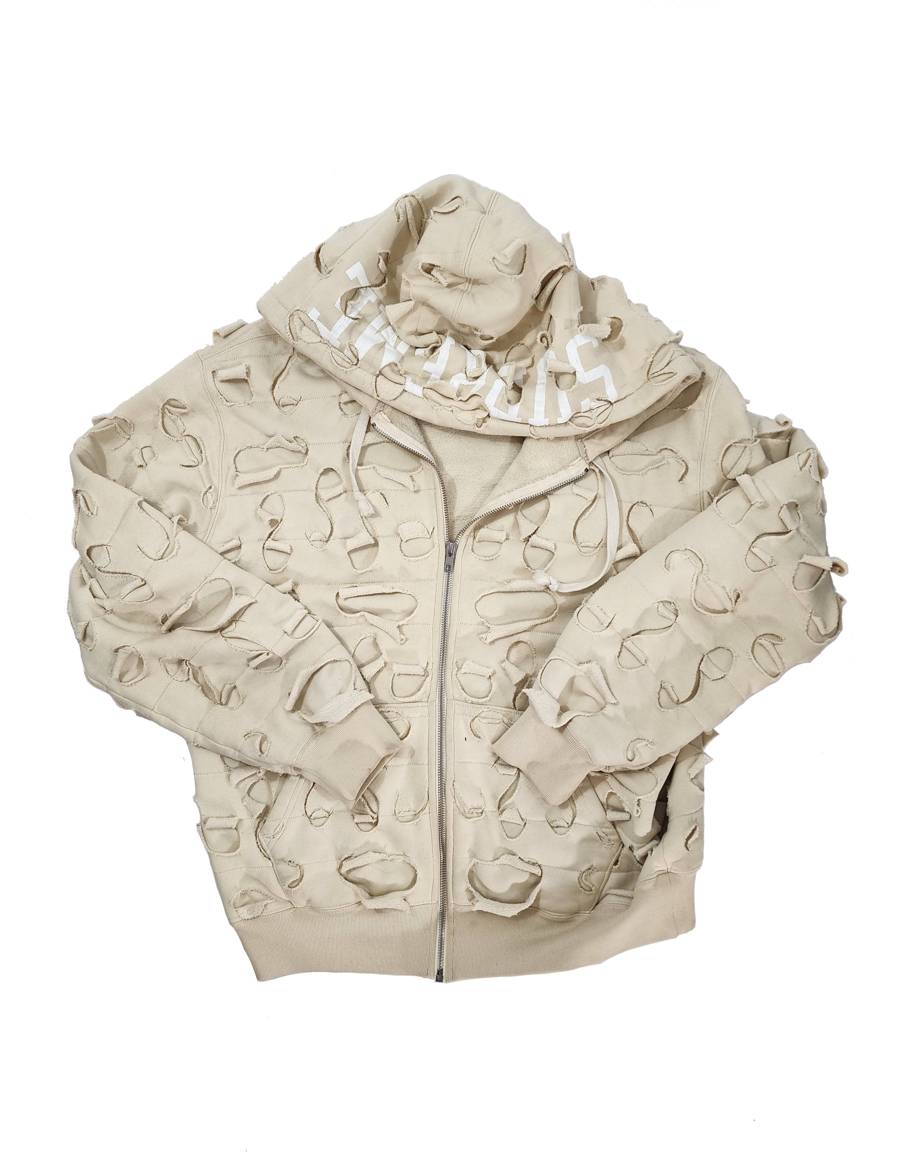 image of Griffin Fw22 Zip Up Hoodie Size M in Tan, Men's