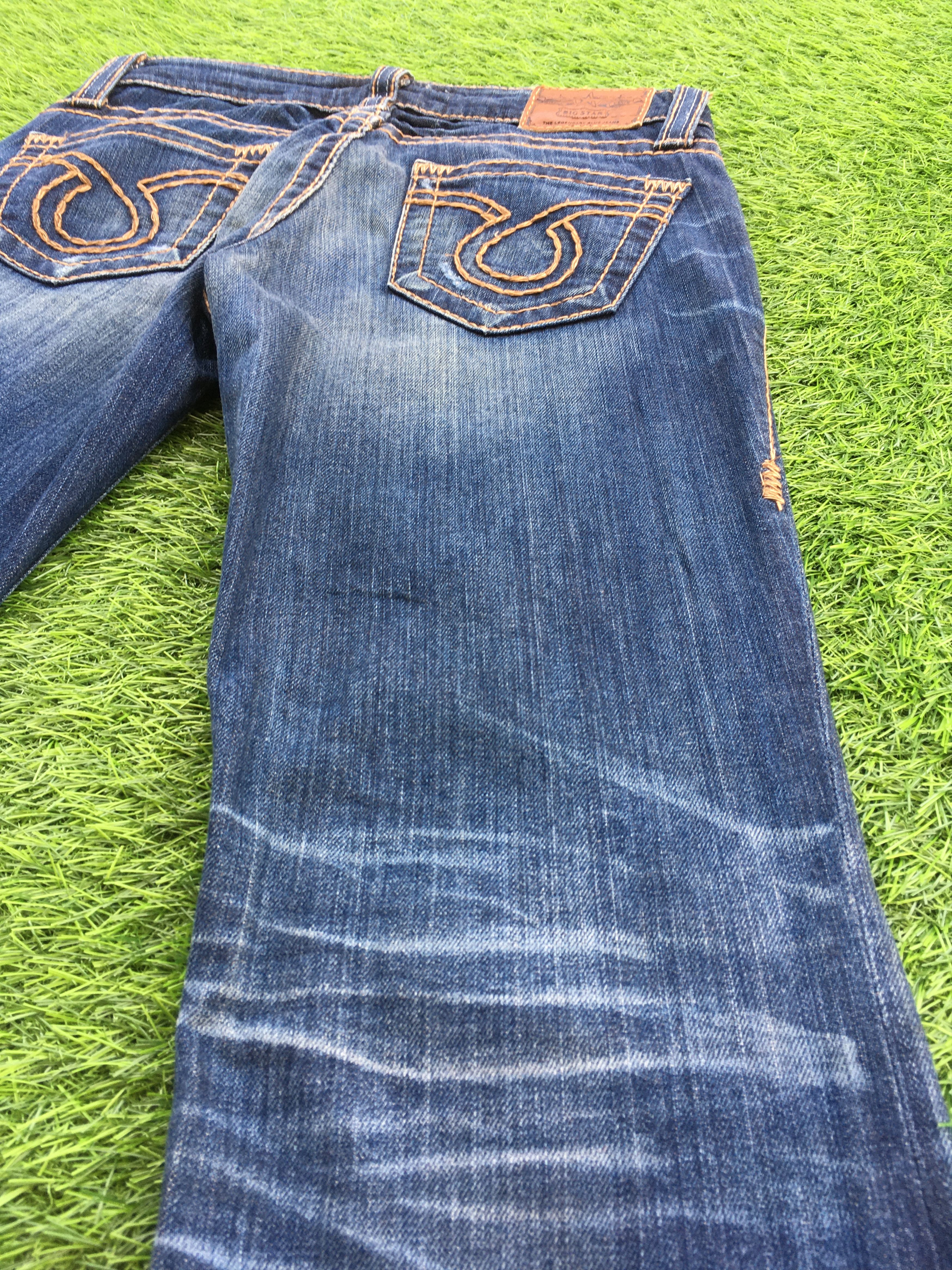 Big Star × Japanese Brand × Jean Big Star Bold Stitch Low Rise Bootcut Jeans D-956 Size 27" / US 4 / IT 40 - 7 Thumbnail