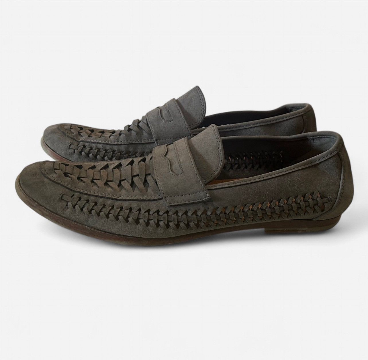 Steve Madden Steve Madden Gray Woven Josten Slip On Penny Loafers Size 11 Size US 11 / EU 44 - 1 Thumbnail