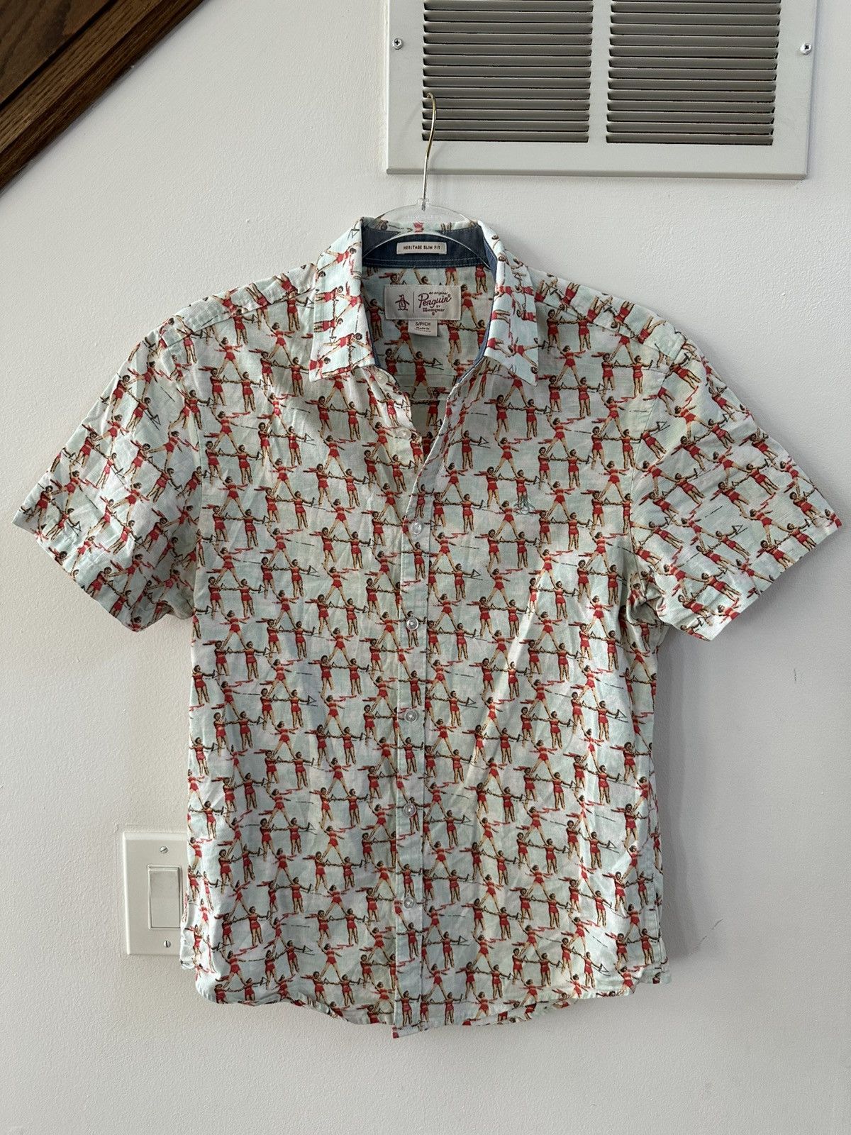 Original Penguin Waterskiing Girls Pattern Button-down Shirt Size US S / EU 44-46 / 1 - 1 Thumbnail