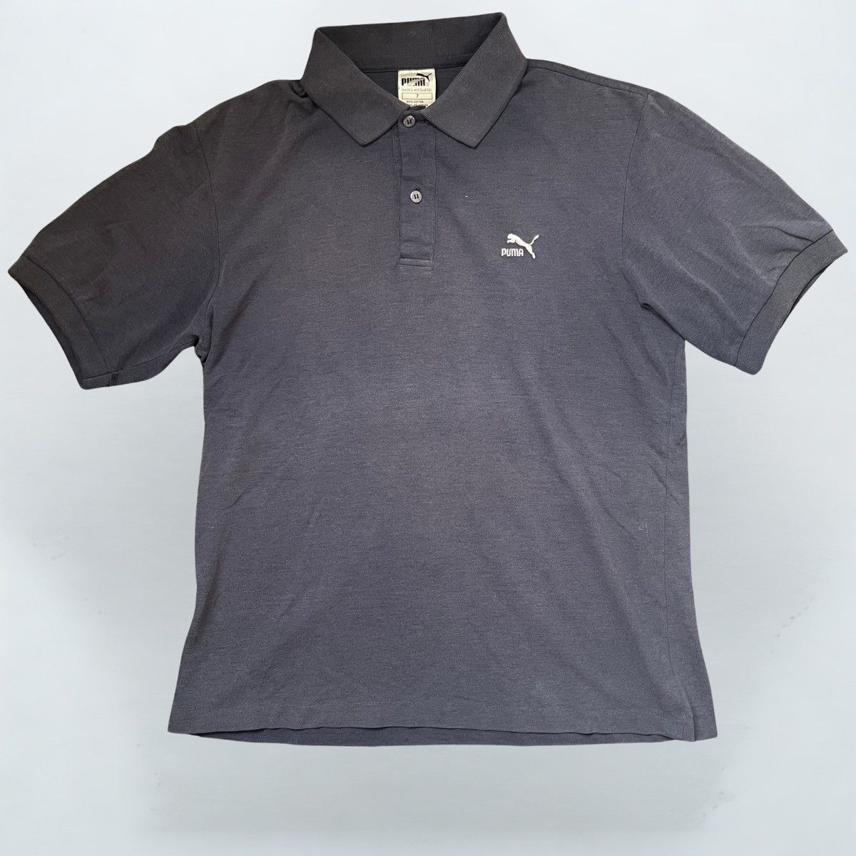 Puma Vintage Puma Polo Shirt – Faded Navy (Tagged L, Fits M/L) Size US M / EU 48-50 / 2 - 1 Thumbnail