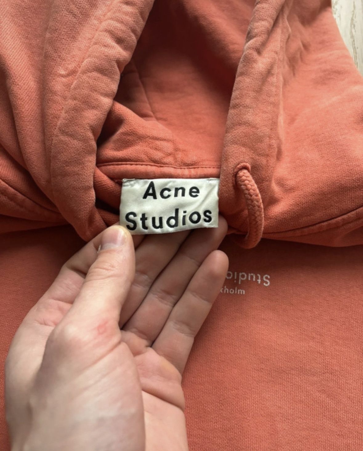 Acne Studios Acne Studios Logo Hoodie Poppy Size US L / EU 52-54 / 3 - 6 Thumbnail