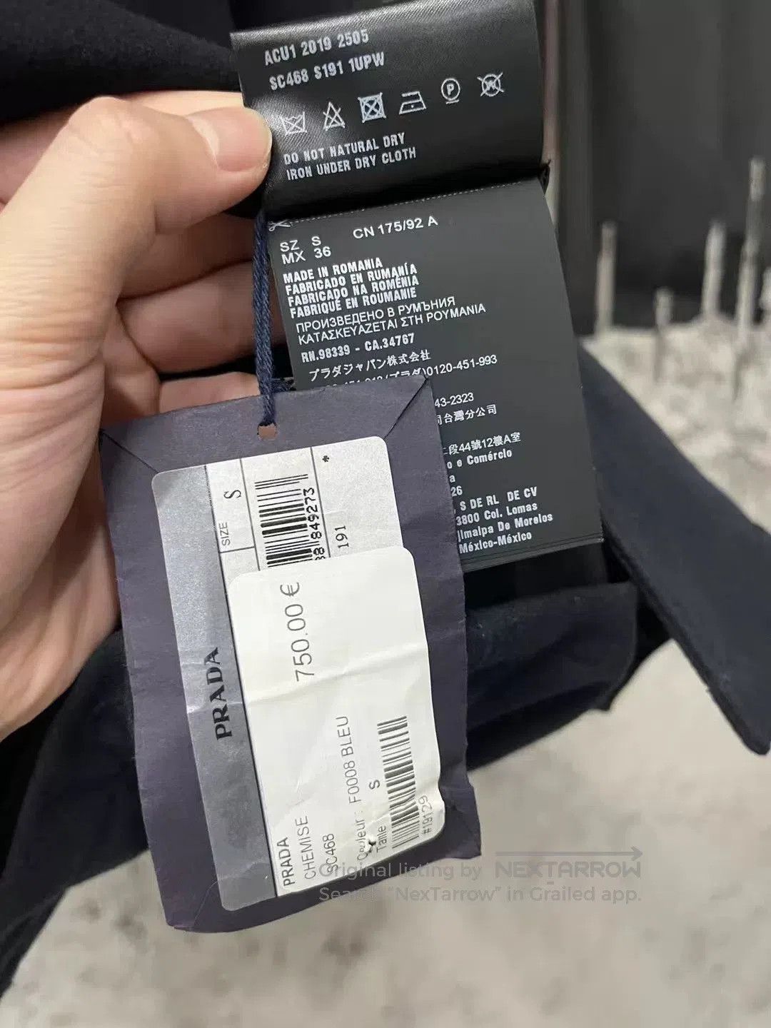 Prada Prada Dark Blue Wool Triangle Logo Short. Size US S / EU 44-46 / 1 - 8 Thumbnail