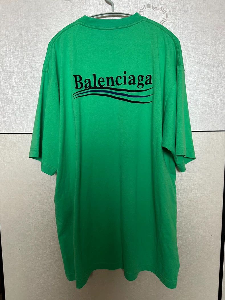 Balenciaga Balenciaga Green Wave Short Sleeve T-Shirt Size US XS / EU 42 / 0 - 2 Thumbnail
