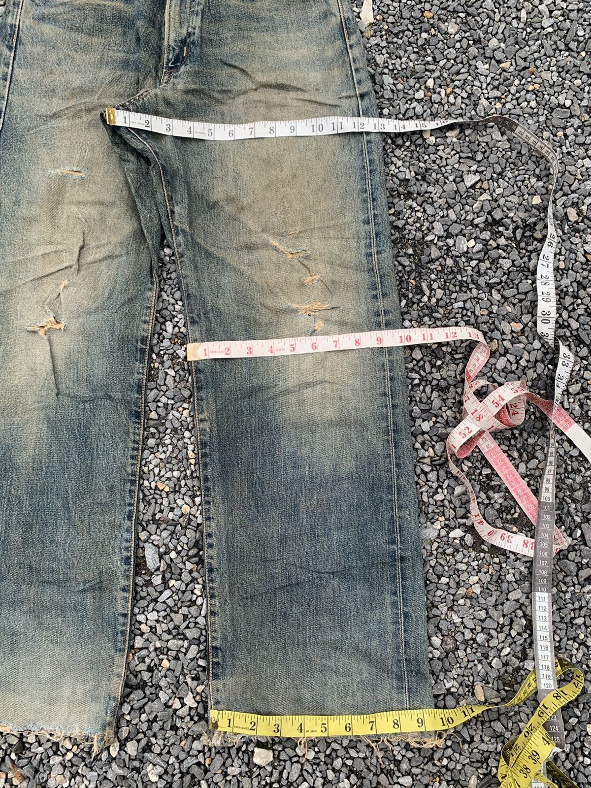 Edwin VINTAGE EDWIN 505 SELVEDGE BAGGY RUSTY DISTRESSED DENIM Size US 28 / EU 44 - 18 Thumbnail