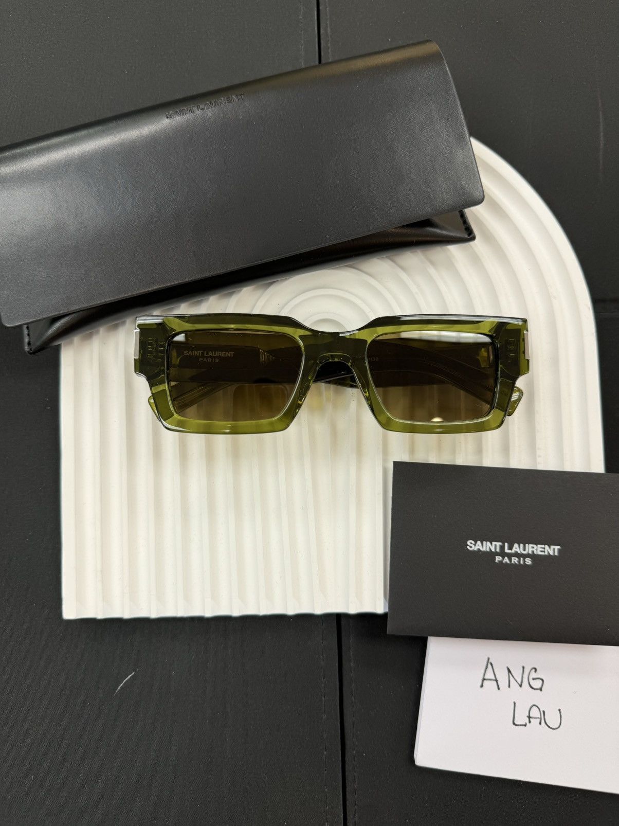 Saint Laurent Paris NEW Saint Laurent SL545 Olive Glasses Eyeglasses Size ONE SIZE - 2 Thumbnail