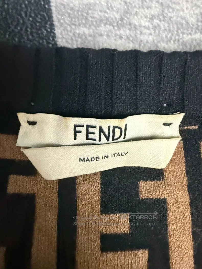 Fendi Fendi Brown Monogrammed Knit Short Sleeve Size XS / US 0-2 / IT 36-38 - 2 Thumbnail