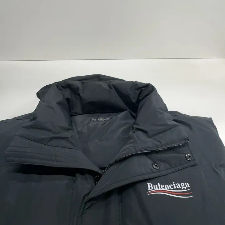Balenciaga Balenciaga Black Logo Print Stand Collar Vest 0079-2507 Size US L / EU 52-54 / 3 - 7 Thumbnail