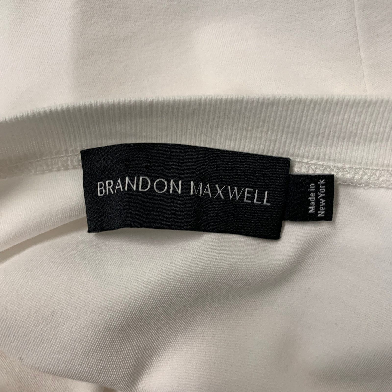 Brandon Maxwell BRANDON MAXWELL Size S White Cotton T-Shirt Size S / US 4 / IT 40 - 5 Thumbnail