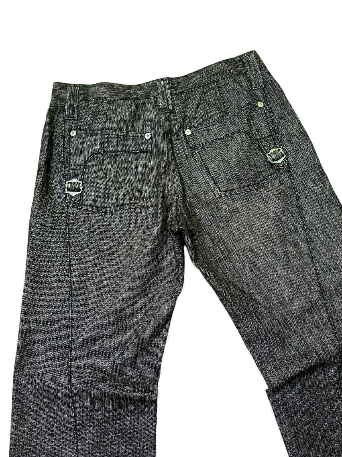 Hysteric Glamour × If Six Was Nine Flare Takiaq.com Asymmetrical Striped Buckle Pocket Pant Size US 33 - 10 Thumbnail