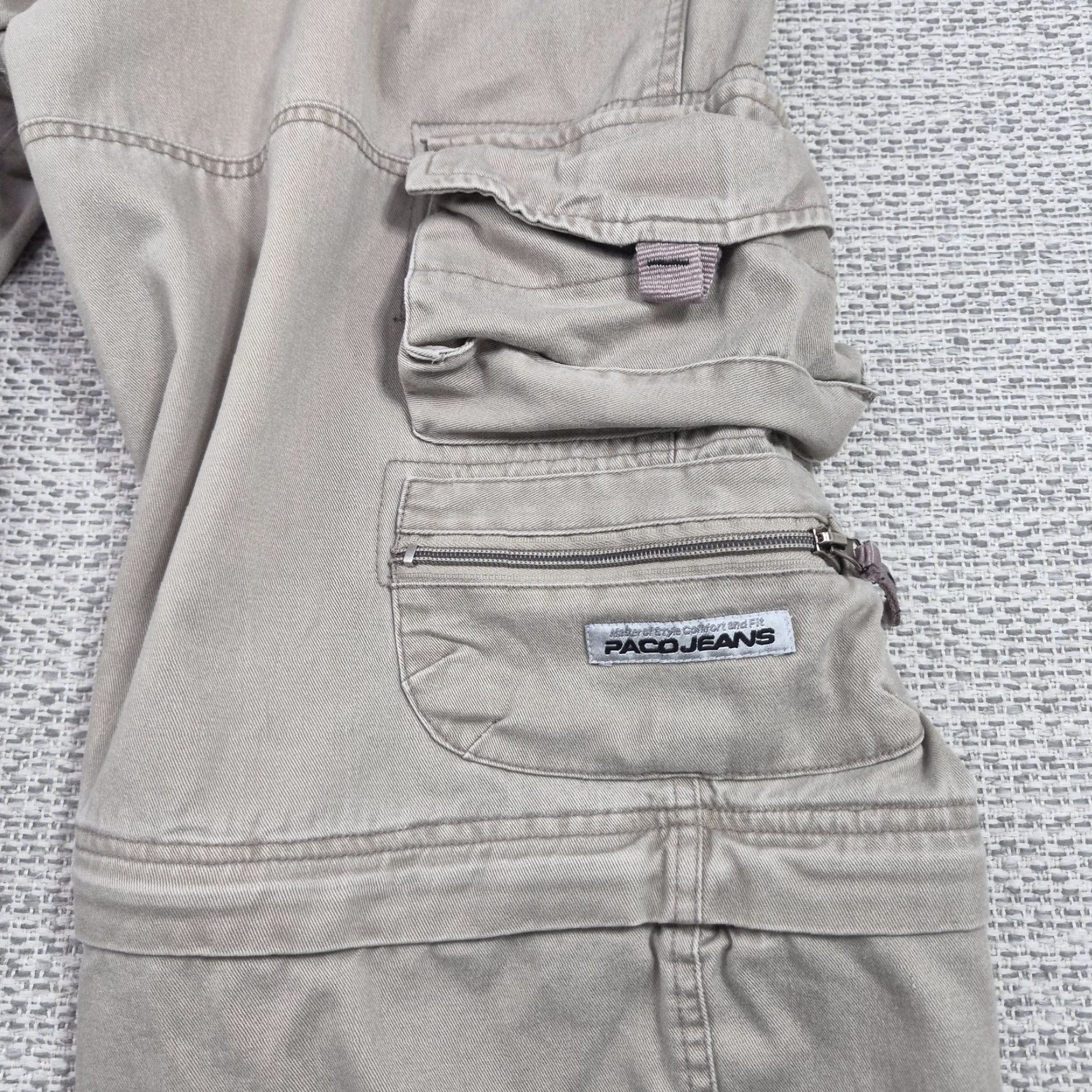 Vintage Paco Jeans Pants Mens 36x30 Cargo Convertible Relaxed Utility Skater T2K Pants Size US 36 / EU 52 - 6 Thumbnail