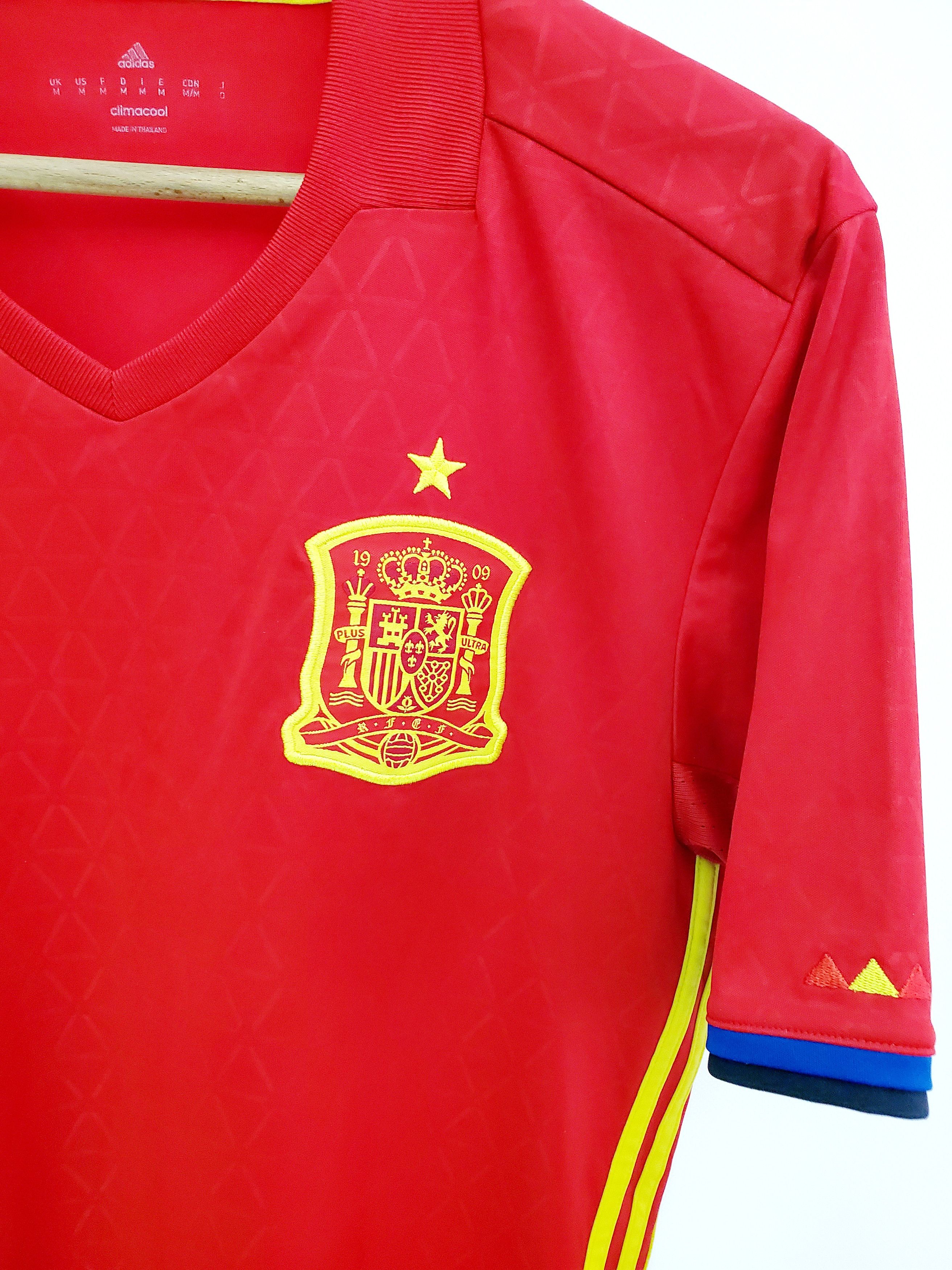 Adidas Spain Home football shirt 2016 - 2017 Adidas jersey Size M Size US M / EU 48-50 / 2 - 2 Thumbnail