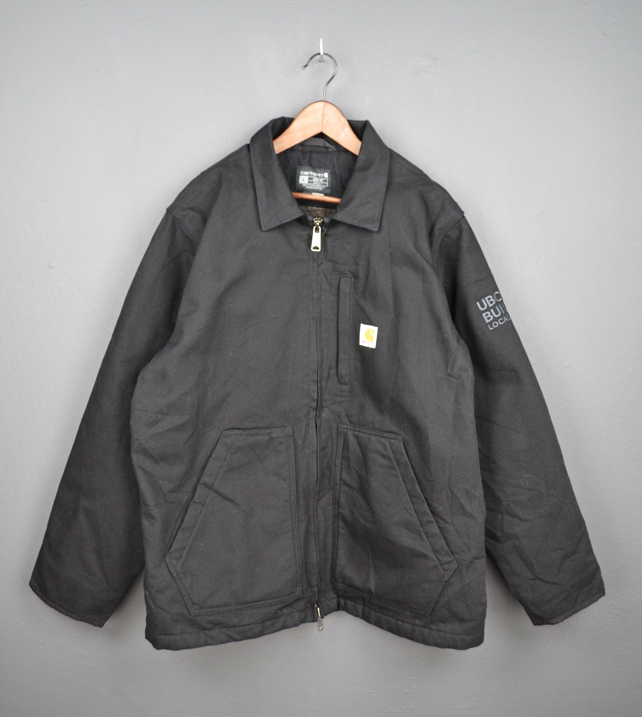 Carhartt Carhartt Men's 104293 Washed Duck Coat Sherpa Lined Black L Size US L / EU 52-54 / 3 - 2 Thumbnail