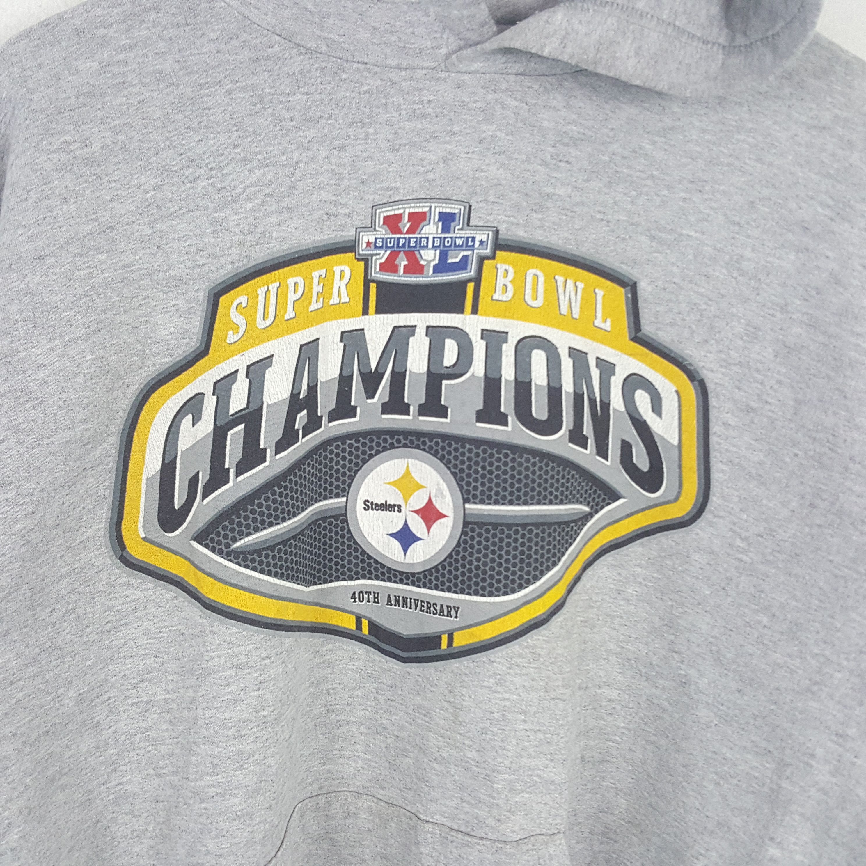 NFL × Reebok × Vintage Vintage Reebok X Steelers Super Bowl XL Football Team Hoodie Size US L / EU 52-54 / 3 - 2 Thumbnail