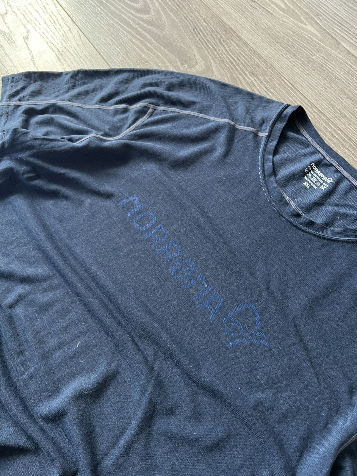 Norrona ‼️Norrona Big Logo Merino Wool Outdoor Equaliser Mens Tee‼️ Size US XXL / EU 58 / 5 - 15 Thumbnail
