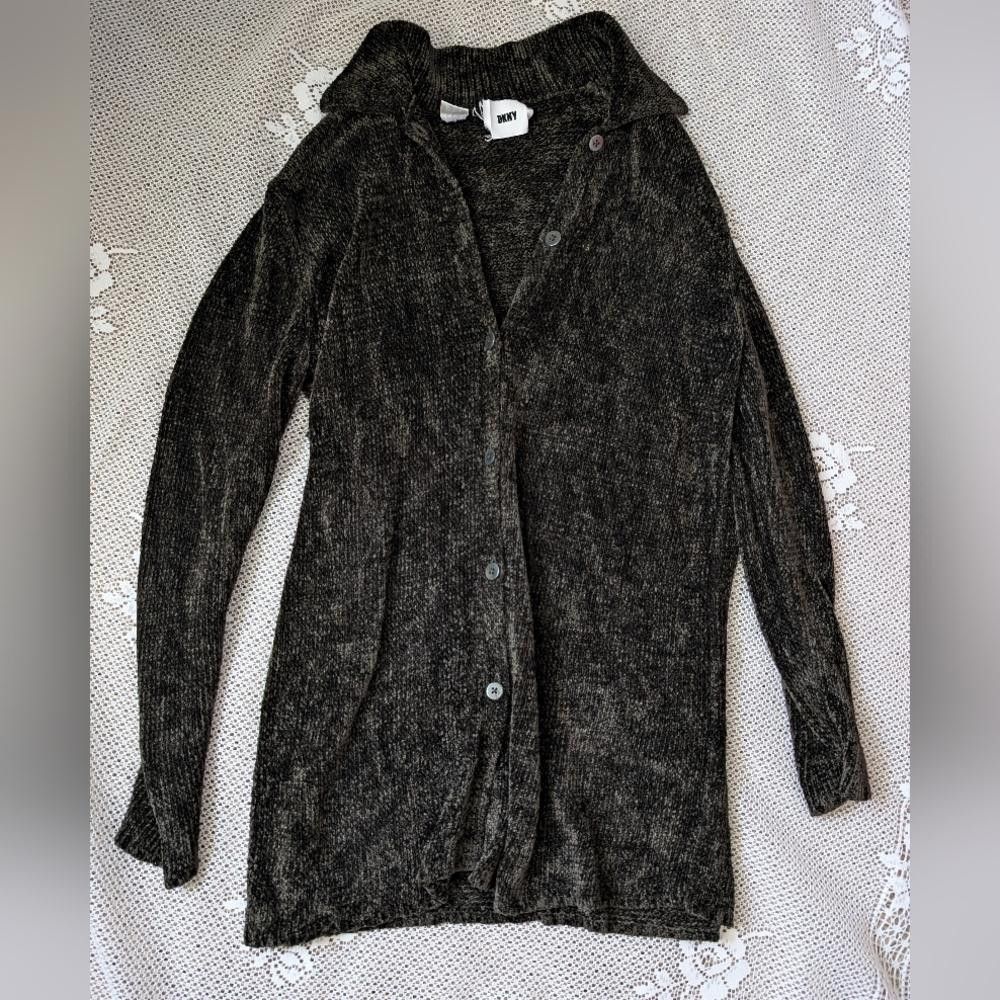 DKNY Vintage 90s DKNY Rayon Knit Button Front Cardigan Size S / US 4 / IT 40 - 6 Thumbnail