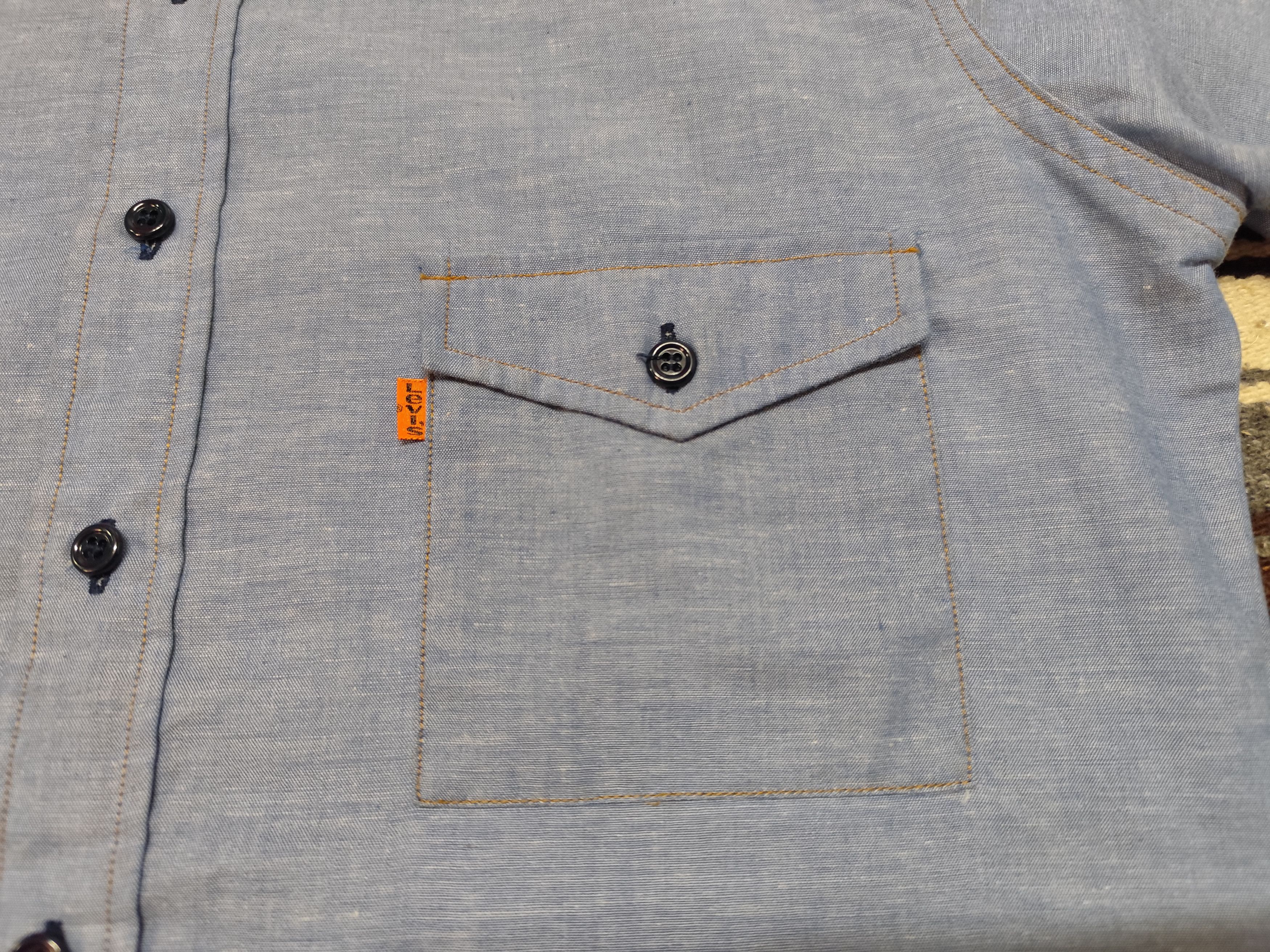 Levi's × Vintage Vintage levi's chambray shirt orange tab Size US L / EU 52-54 / 3 - 4 Thumbnail