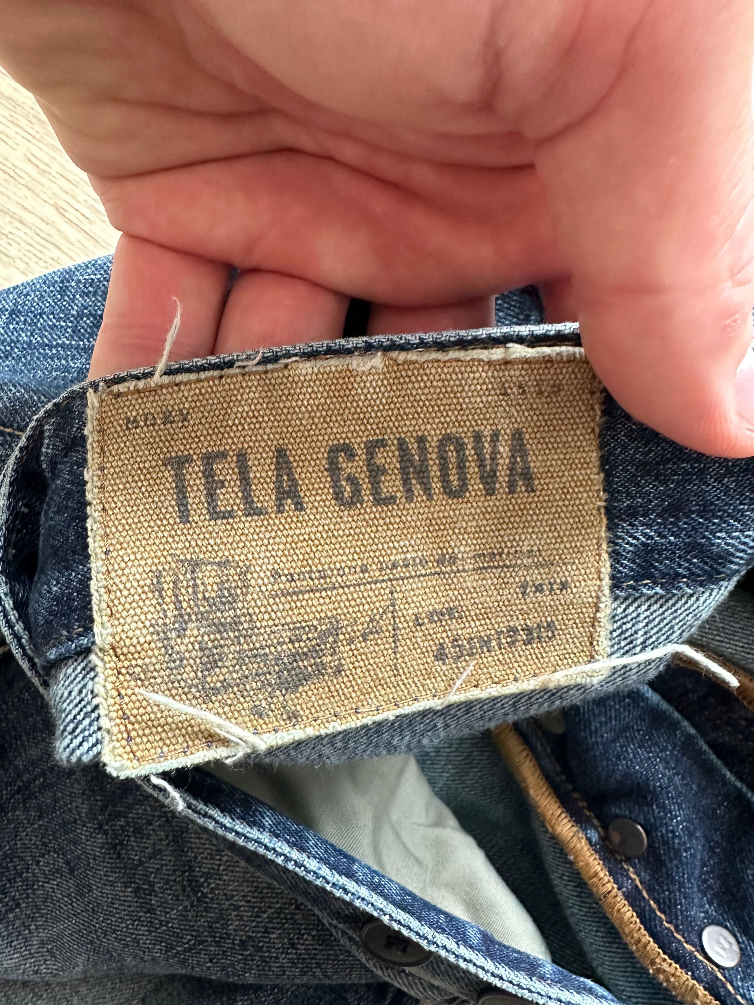 Other TELA GENOVA Selvedge Washed denim pants jeans Size US 35 - 16 Thumbnail