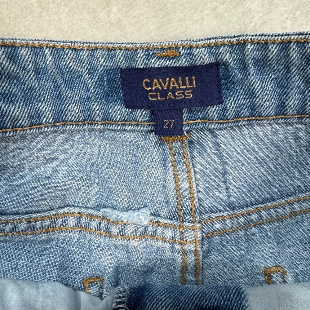 Cavalli Class NWT New $250 Cavalli Class Frayed Hem Denim Shorts Size 27' Size 27" / US 4 / IT 40 - 4 Thumbnail