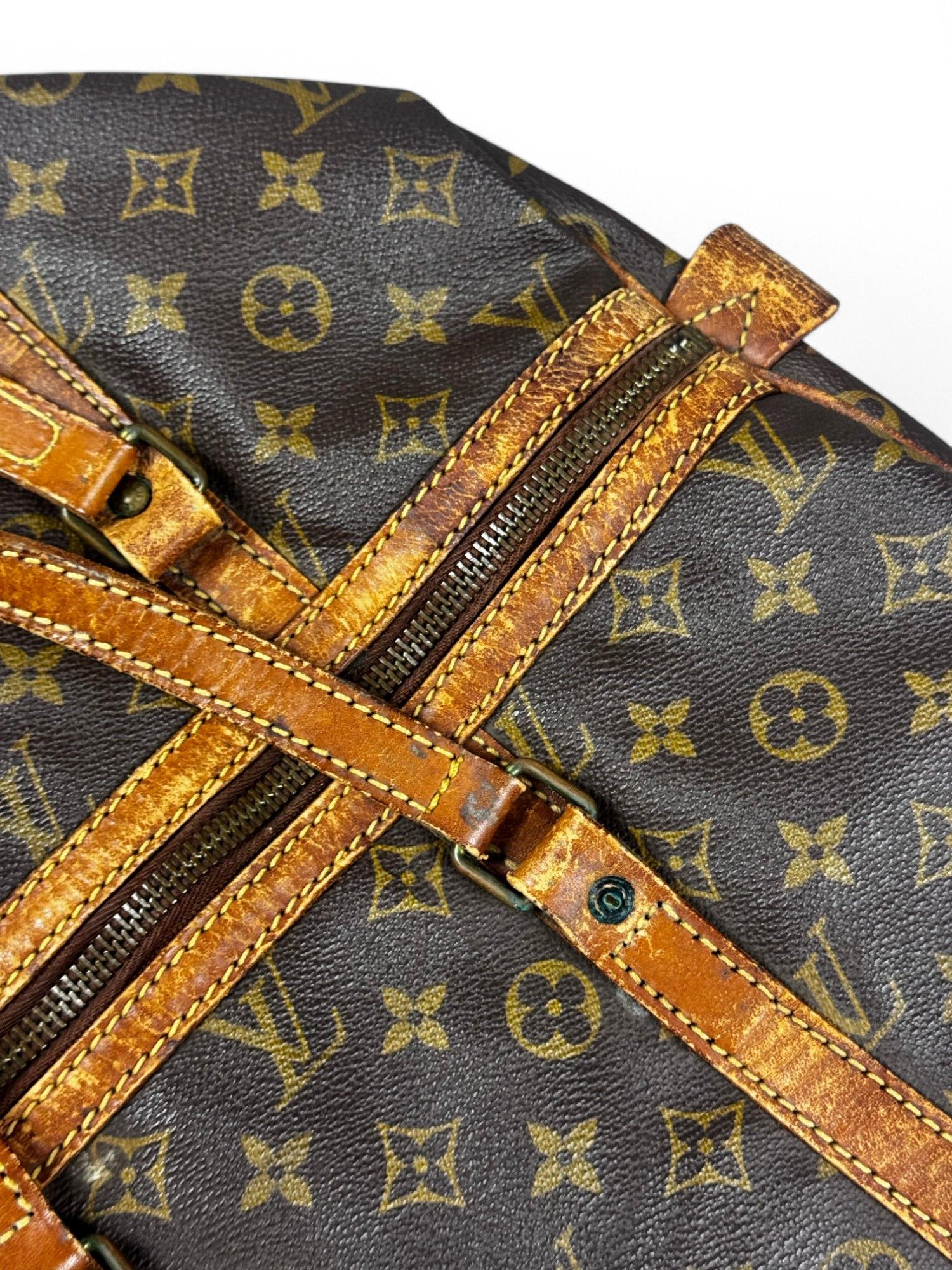 Louis Vuitton Louis Vuitton - Sax Pool 35 Monogram Leather Brown Vintage Size ONE SIZE - 12 Thumbnail