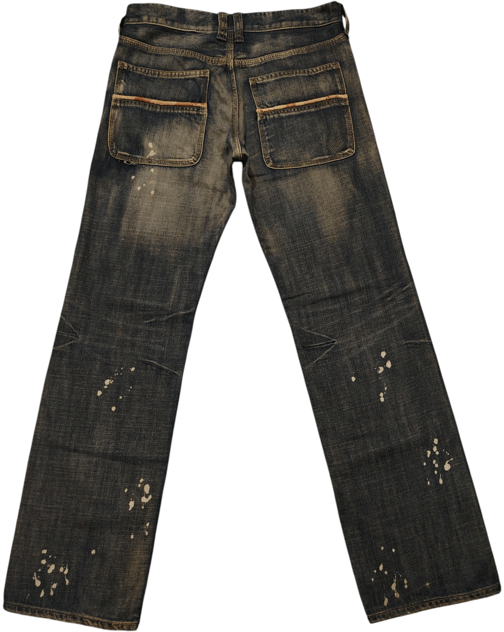 Takeo Kikuchi Vtg Japanese Takeo Kikuchi Pain Splatter Distressed Jeans Size US 30 / EU 46 - 1 Thumbnail
