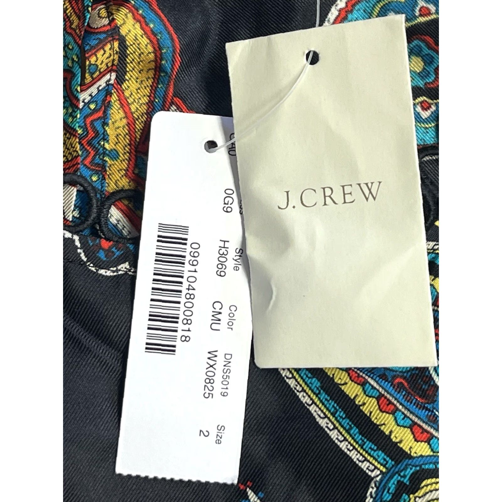 J.Crew J.Crew Blouse Long Sleeve 100% Silk Paisley Multi Women Size 2 Size XS / US 0-2 / IT 36-38 - 7 Thumbnail