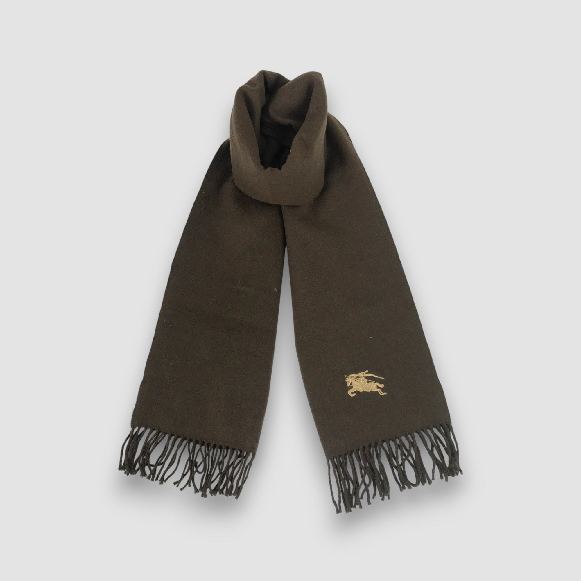 Burberry Vintage Burberry Scarf Wool Muffler Fringe Winter Scarves Size ONE SIZE - 6 Thumbnail