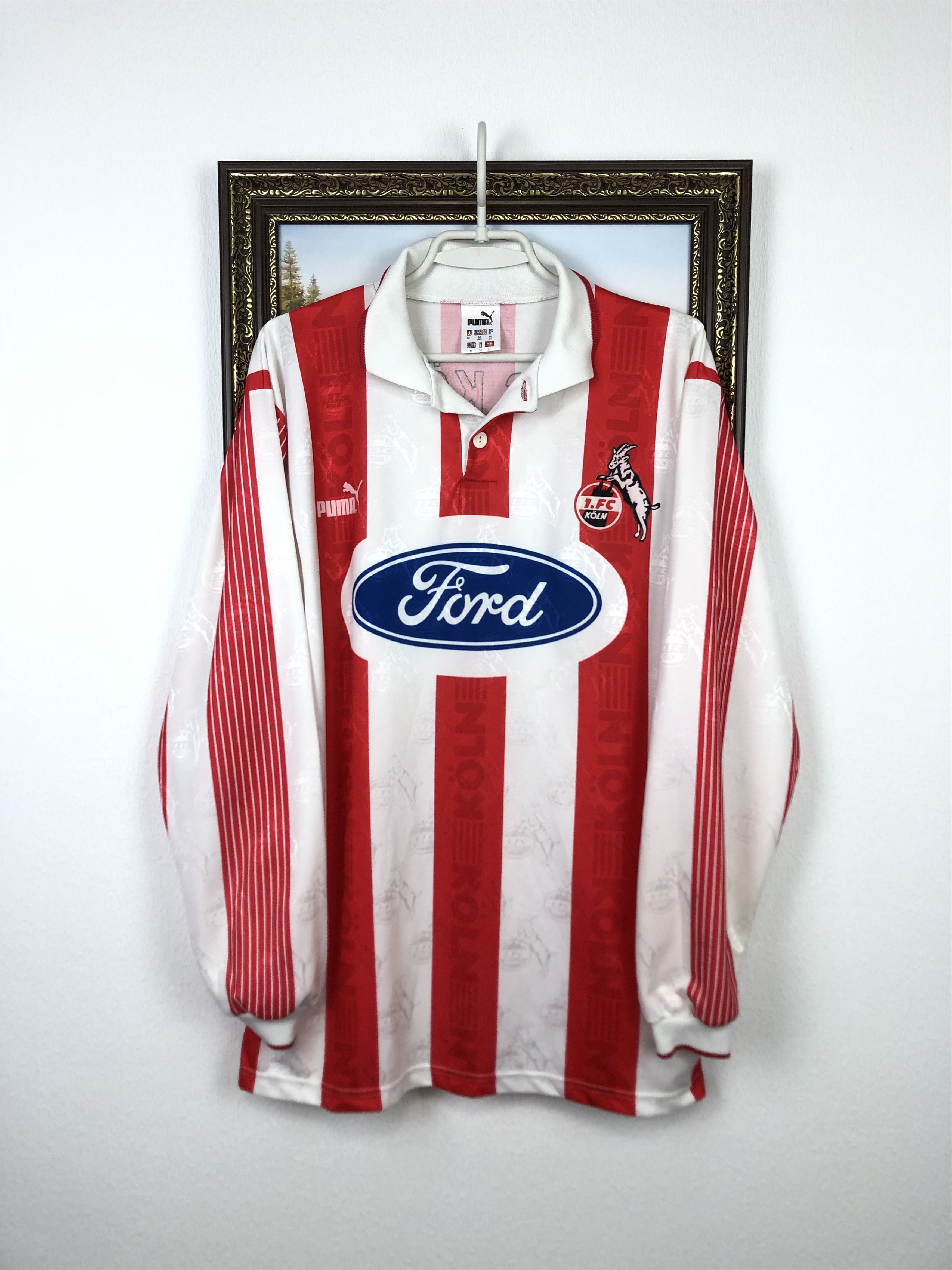 FC Koln football shirt 1995 Soccer Puma Long Sleeve Tee