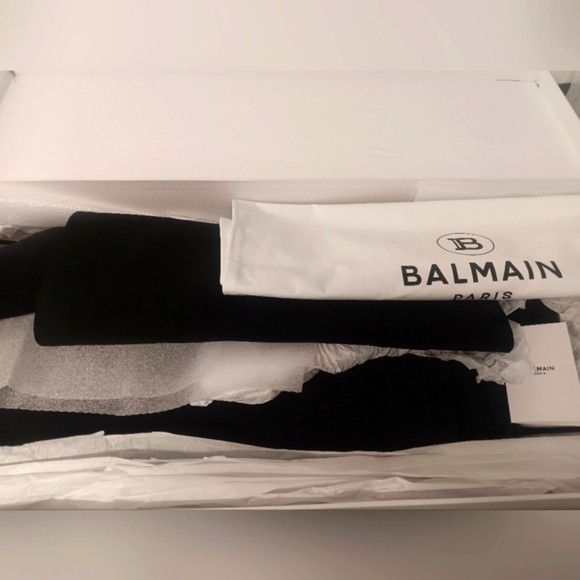 Balmain Balmain Arielle Black Suede Knee High Boots - EU36/US6 Size US 6 / IT 36 - 15 Thumbnail