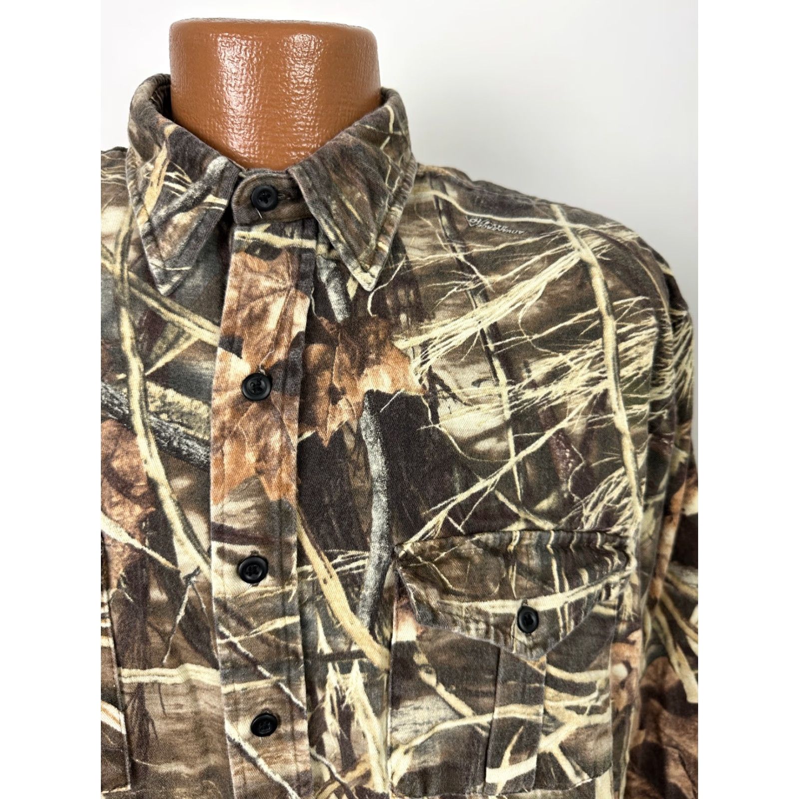 Vintage VINTAGE Classics Advantage Max-4 HD Camo Flannel Shirt XL Brown Long Sleeve Outdoor Mens Size US XL / EU 56 / 4 - 2 Thumbnail