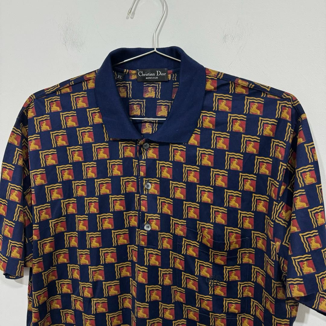 Christian Dior Monsieur Vintage 80s Christian Dior Monsieur Polo Shirt Size US XL / EU 56 / 4 - 2 Thumbnail