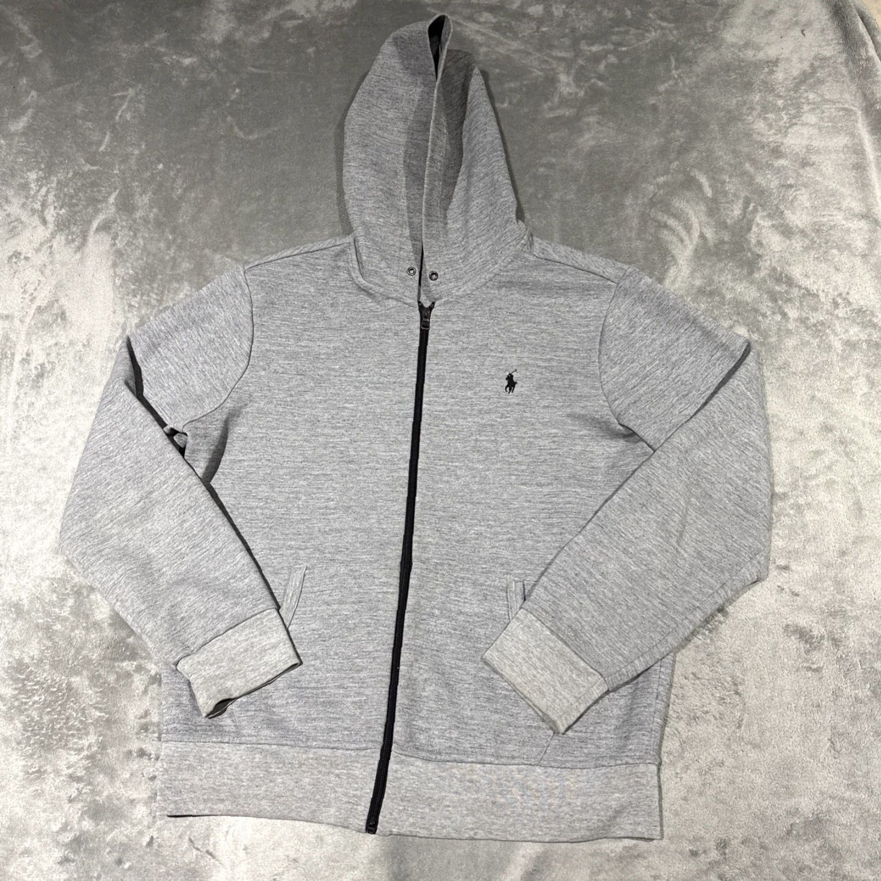 Polo Ralph Lauren Polo Ralph Lauren Hoodie Mens Large Gray Double Knit Tech Fleece Zip Hoodie Full Zip Everyday Wear Mens L Gray Polo Ralph Lauren Hoodie Size US L / EU 52-54 / 3 - 2 Thumbnail