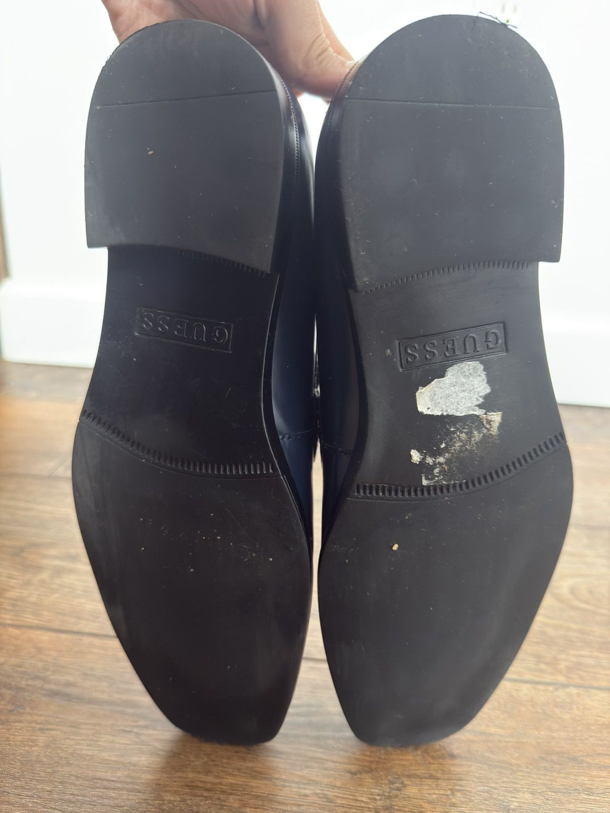 Guess GUESS Men’s Navy Blue Dress Loafers – Metal Logo Detail Size US 9.5 / EU 42-43 - 7 Thumbnail
