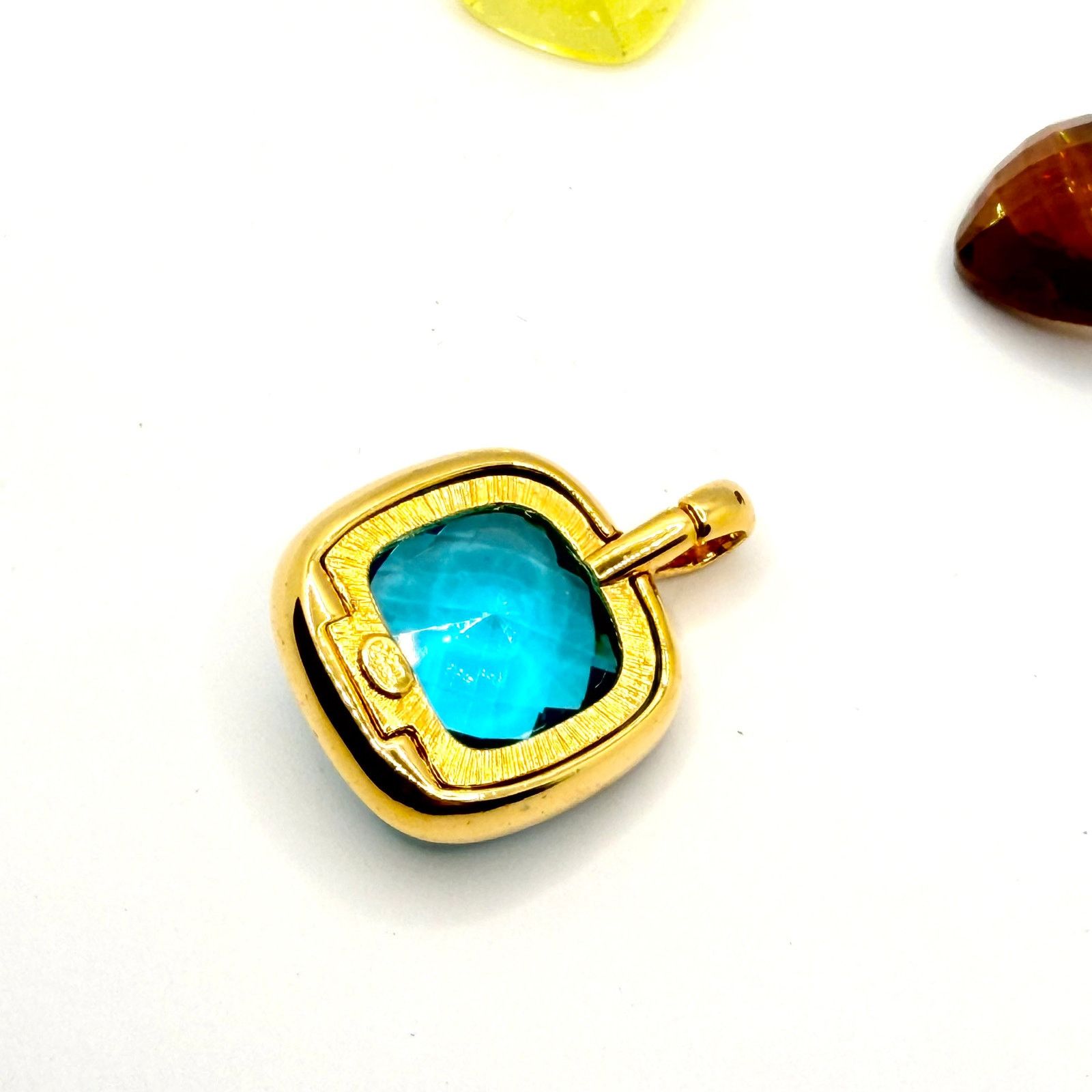 Joan Rivers Joan Rivers Gold Interchangeable Faux Gemstone Pendant Size ONE SIZE - 5 Thumbnail