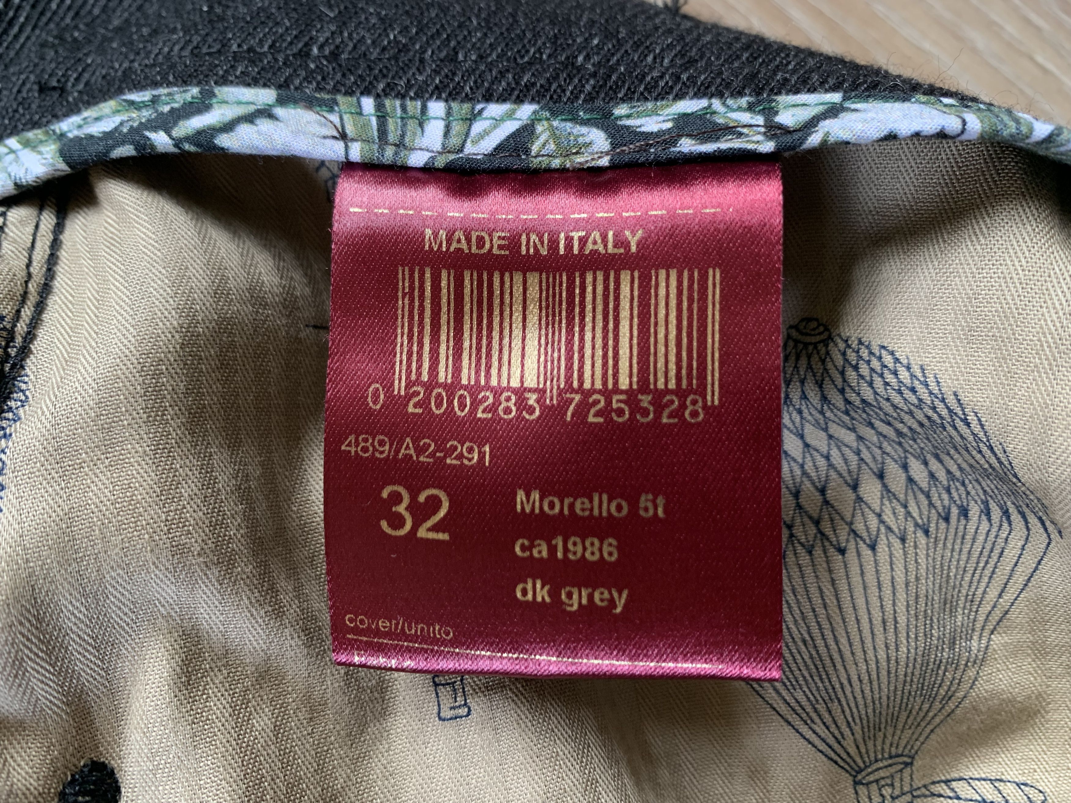 Vintage Berwich Mens Dark Grey Wool Pants Size US 32 / EU 48 - 10 Thumbnail