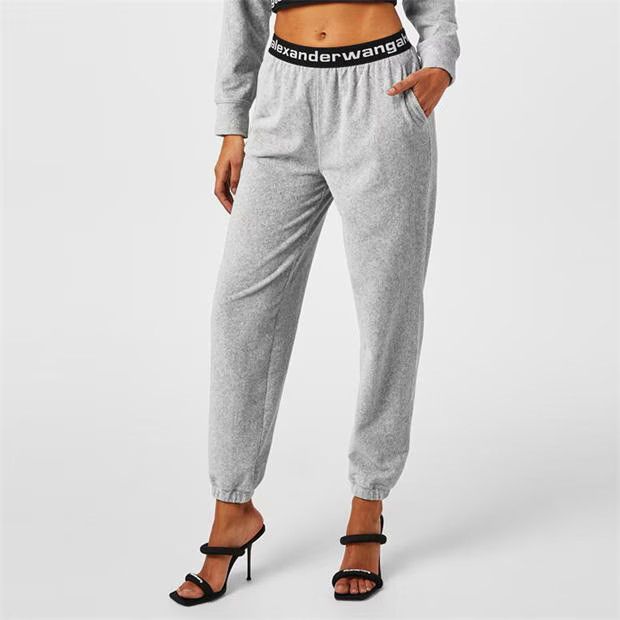 Alexander Wang o1g2r1mq0824 Logo Band Sweatpants in Grey Size 27" / US 4 / IT 40 - 3 Thumbnail