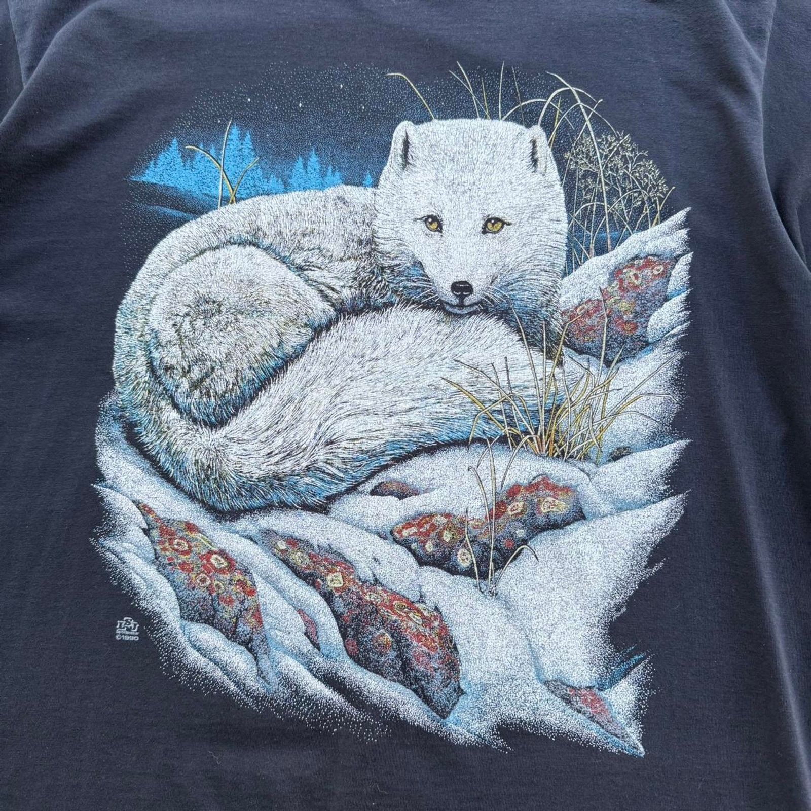 Vintage Vintage 1990 Artic Fox Nature Tee Size US L / EU 52-54 / 3 - 2 Thumbnail
