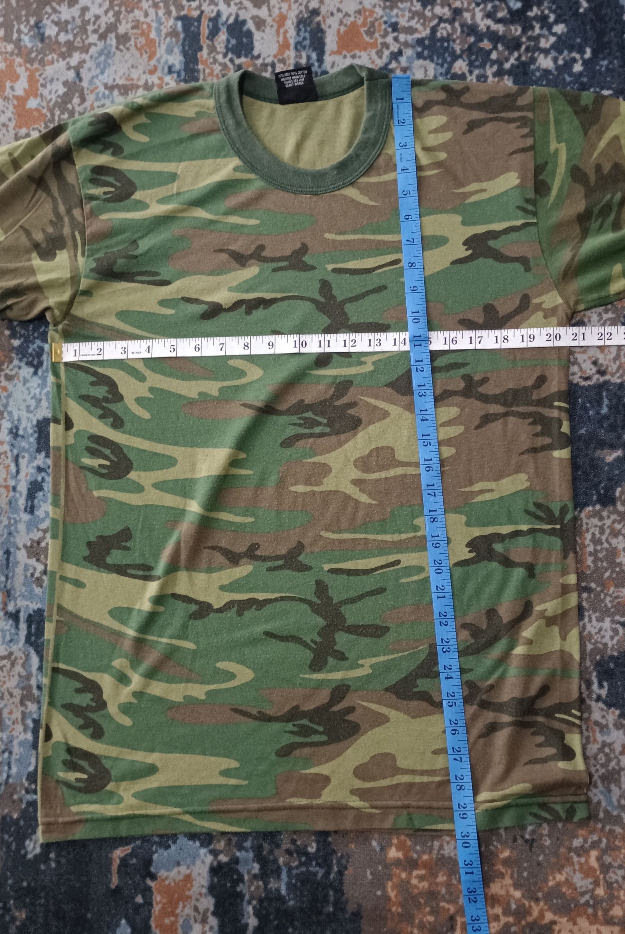 Rothco × Vintage Vintage Rothco Woodland Camo Short Sleeve T Shirt Size US L / EU 52-54 / 3 - 7 Thumbnail