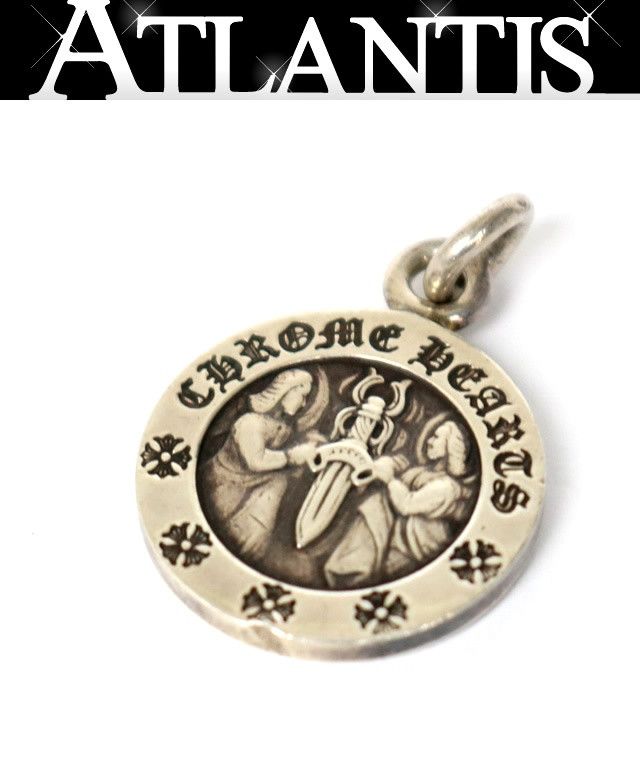 アクセサリー CHROME HEARTS Angel Medal V1 Charm Chrome Hearts CHROME HEARTS Angel Medal V1 Silver Charm Size ONE