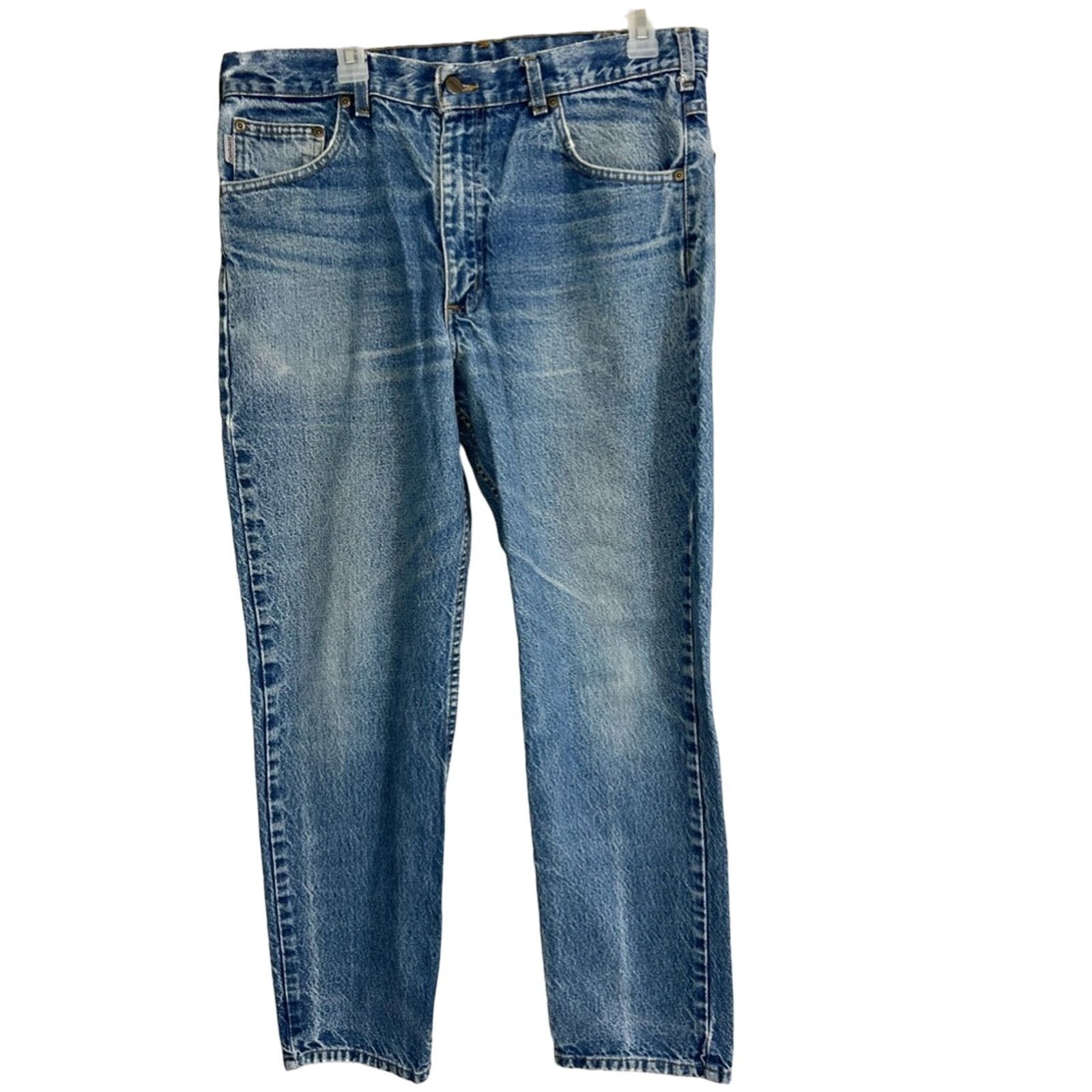 Carhartt Carhartt B18 PRW Mens 36x30 Relaxed Fit Blue Denim Jeans Size US 36 / EU 52 - 4 Thumbnail