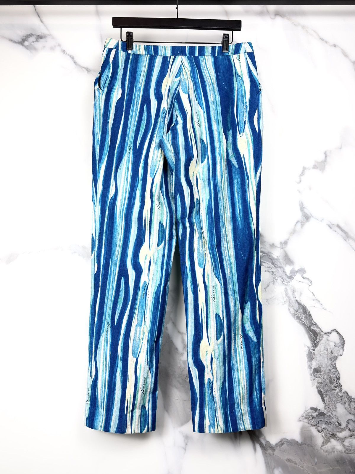Gucci SS96 Gucci Tom Ford Runway Psychedelic Stripe Pants Trousers Size US 30 / EU 46 - 2 Thumbnail