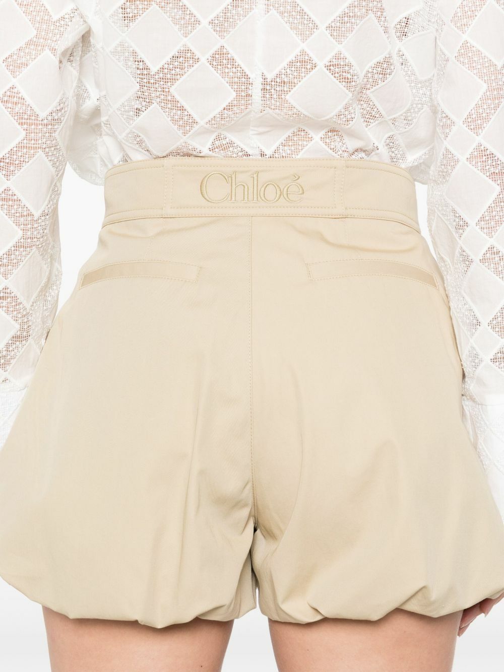 Chloe o1loc1c10226 Mini Balloon Short in Smoothy Beige Size 26" / US 2 / IT 38 - 5 Thumbnail