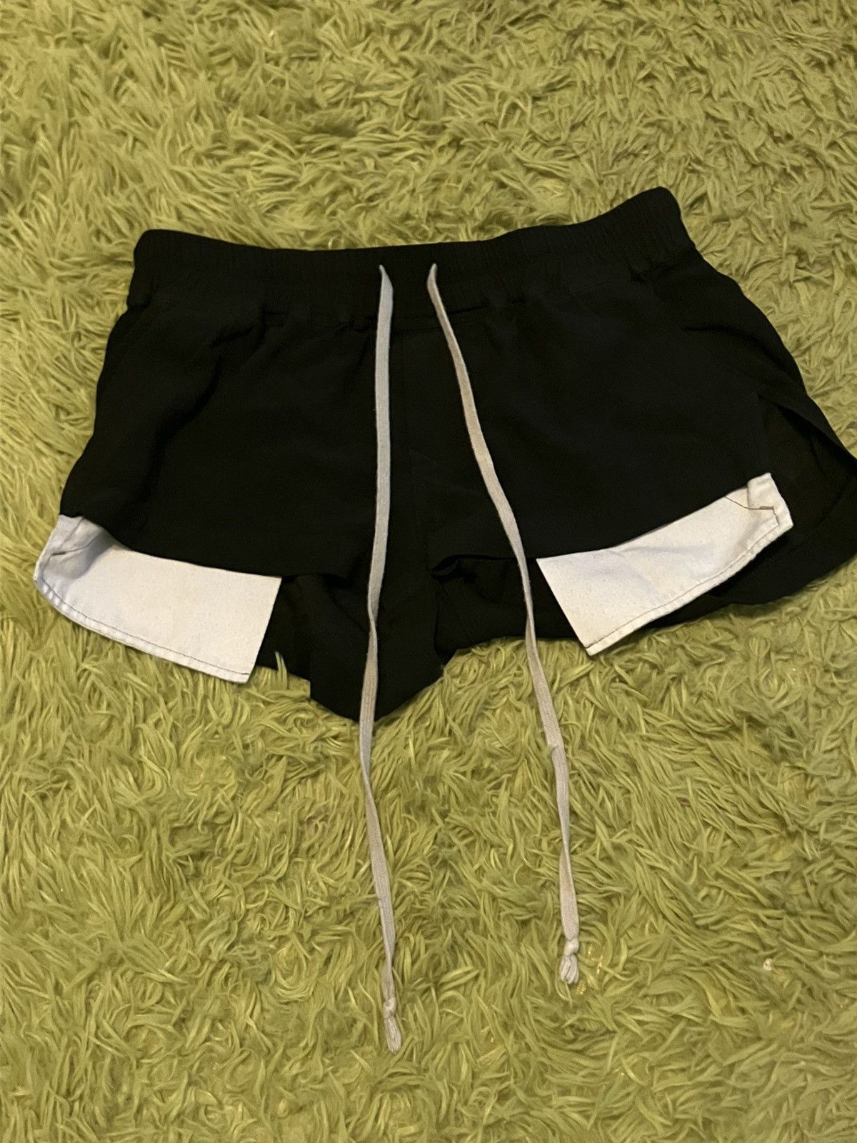 Rick Owens (MSRP) $600 Rick Owens Fog Athletic Running Shorts (Size: S) Size US 30 / EU 46 - 1 Thumbnail