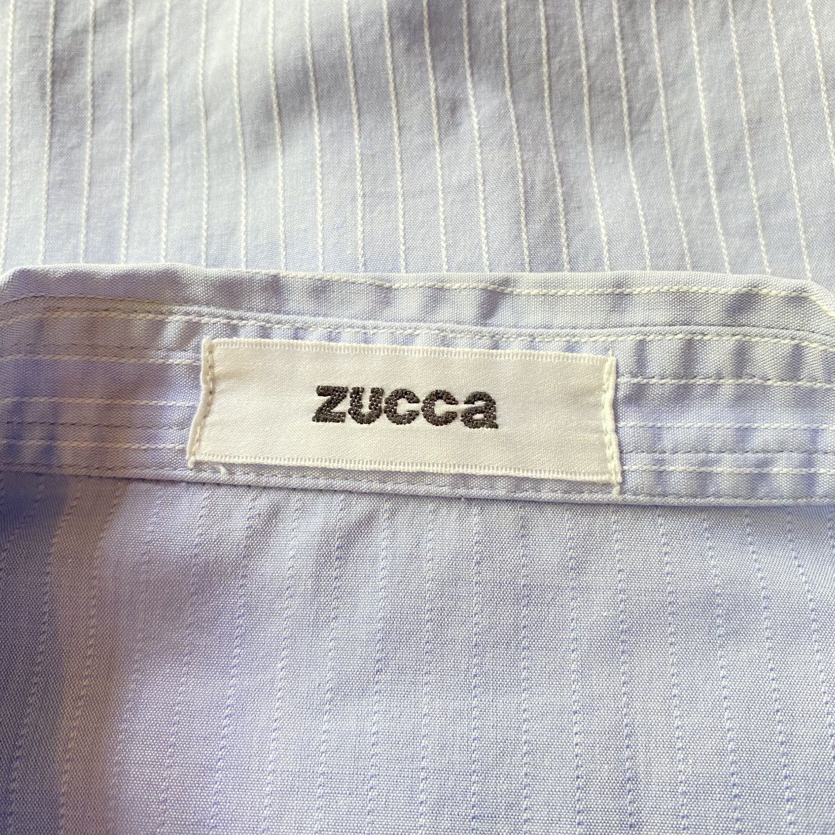 Zucca ZUCCA Blue Pinstripe Puff Blouse Size M / US 6-8 / IT 42-44 - 6 Thumbnail