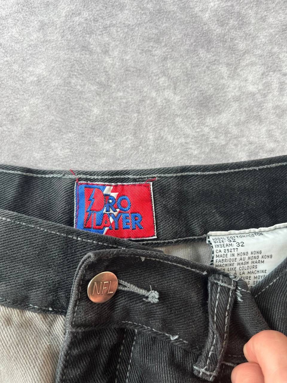 NFL Vintage Pro Player NFL Raiders Two-Tone Jeans Pants Size US 32 / EU 48 - 3 Thumbnail