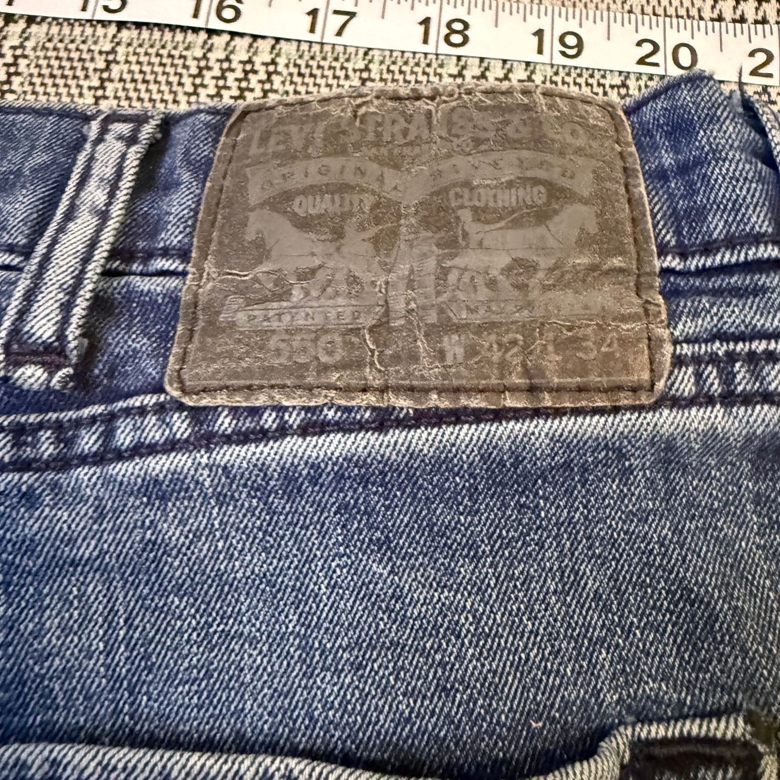 Levi's Levi's 550 Men's Jeans Blue Denim Relaxed Straight Leg 34x32 Size US 34 / EU 50 - 3 Thumbnail